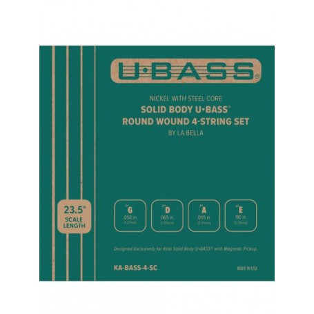 Kala U-Bass Solid Body 4-string set Roundwound